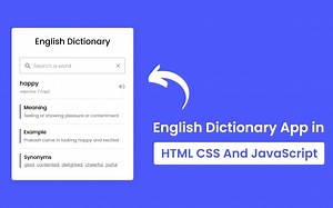 【代码】用HTML、CSS和JavaScript构建字 典应用程序