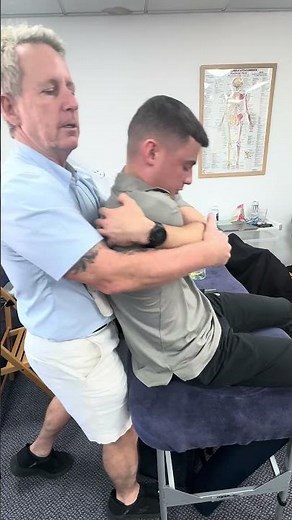 Thoracic spinal adjustment #osteopathy #chiropractor #physiotherapist In