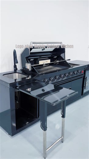Lego-style Mobile Outdoor Kitchen #mobilekitchen #movableoutdoorkitchen#customoutdoorkichen#outdoorliving#outdoorcooking