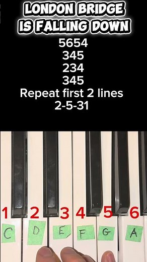 London Bridge Is Falling Down Easy Piano Guide: Simple 1 Hand Nursery Rhyme Lesson for Beginners