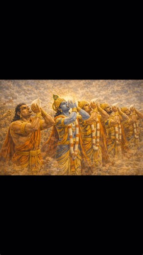 BHAGAVAD GITA | The combined sound of the various conch shells of the Pandava side became extremely fierce and sky-piercing. This sound echoed through both... | Instagram