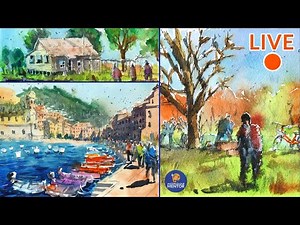 Ultimate Watercolor Course For Beginners: Cinque Terre & Line + Wash (Live Workshop #21)