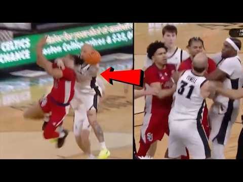 WATCH: All-Out Brawl in College Basketball Game Saturday