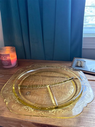 Depression Glass 3-section Divided Grill Plate - Etsy