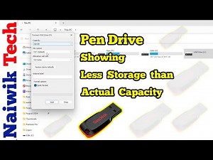 Fix USB Pen Drive showing Less Storage space than Actual Capacity