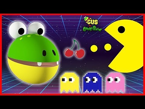 Let's Play Pac Man Vintage Game Giant Life Size Pac Man Gus the Gummy Gator