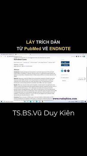 Lấy trích dẫn từ Pubmed về Endnote #shorts