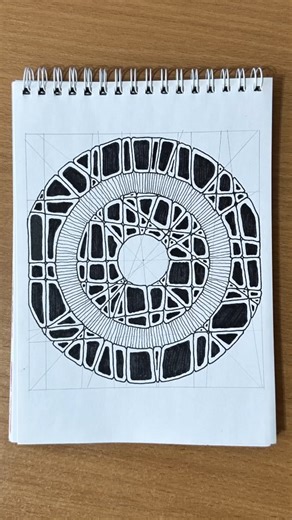 Meder on Instagram: "Easy circle pattern tutorial ✍️ #drawing #art #doodle #zentangle #relax"