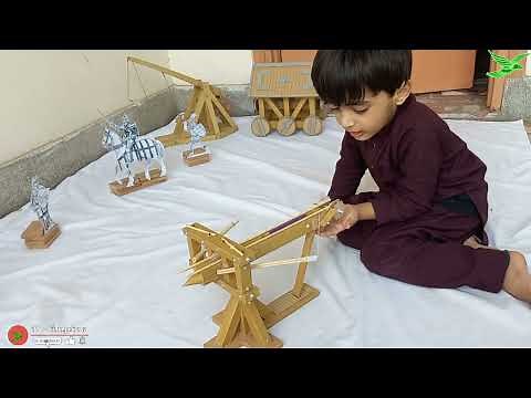 How To Make Real Powerful Ballista with Cardboard || Long range Medieval Ballista