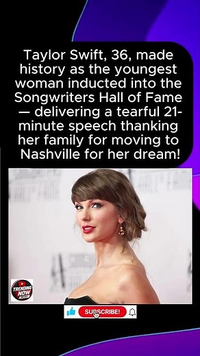 Taylor Swift Makes History as Youngest Woman Ever Inducted Into the Songwriters Hall of Fame!
