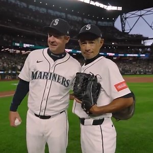 382K views · 10K reactions | 51-year old Ichiro Suzuki threw out a ceremonial first pitch before the Seattle Mariners Opening Day game against the Athletics ⚾️ Donning a full Mariners uniform, one of the lastest inductees to the National Baseball Hall of Fame threw an 84 MPH fastball down the heart of the plate. The baseball legend will have his number retired by the Mariners later this season. (: MLB) | DraftKings | Facebook