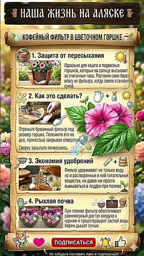☕ КОФЕЙНЫЙ ФИЛЬТР В ГОРШКЕ: Секрет идеальных цветов без лишних хлопот 🌺