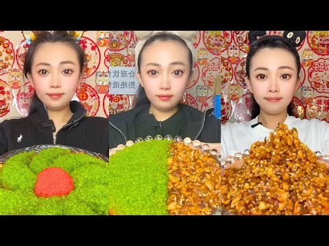 Extreme Colorful Snack ASMR Mukbang | Spicy Crunchy Egg Mix & Chinese Eating Sounds #188