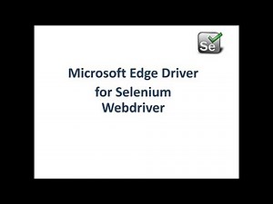 Edge Browser automation using Selenium Webdriver 3.0