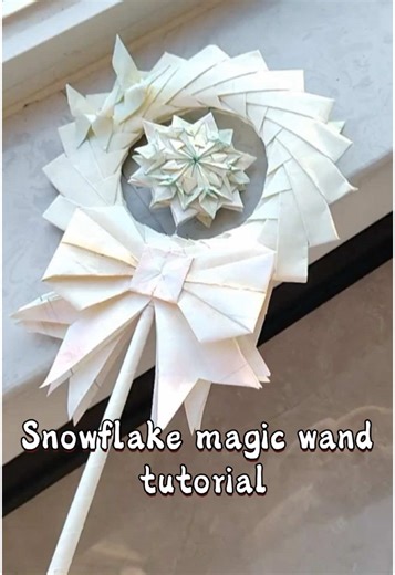 Snowflake Magic Wand Origami Tutorial