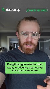 43 reactions | Learn in-demand data and AI skills on your schedule. Get 50% off DataCamp Premium: ✔️ 540+ interactive courses ✔️ Expert-led career tracks ✔️ Industry-leading certifications ✔️ and more! | DataCamp | Facebook