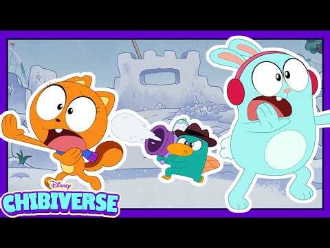 Chibis Battle in a Snowball War for Hot Cocoa! ❄️🍫 | Chibiverse | ‪@disneychannelanimation‬