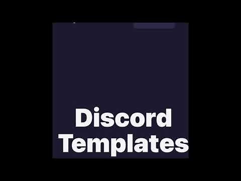 How to put a template into your discord server.