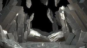 Free Video Stock touring an alien ship with abstract formations Live Wallpaper