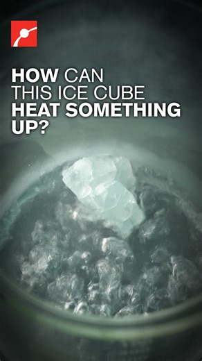 How can an ice cube make something boil? 🧊♨️ Museum educator Neneé demonstrates by adding an ice cube to liquid nitrogen, which is 320 degrees Fahrenheit below zero. Although both are freezing, the ice cube actually has more energy. That energy flows into the liquid nitrogen, raising its temperature just enough to make it boil rapidly. Since liquid nitrogen is 260 degrees colder than the South Pole, even an ice cube can seem hot by comparison. #Physics #ScienceExperiment #LiquidNitrogen #Ice #S