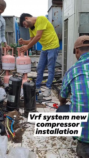 3.4K views · 11 reactions | Vrf system #new compressor #installation | Electrical Engineer | Facebook