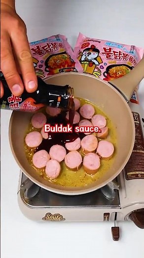 Super Easy Creamy Cheesy Buldak Sausage Pasta 🔥🧀