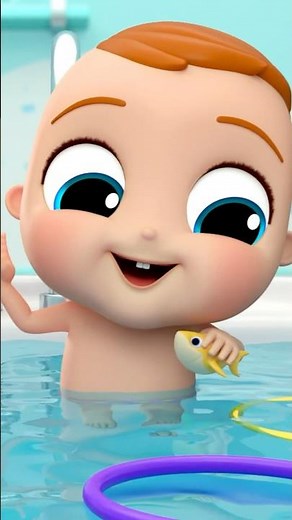 Baby Shark Bathtime! 🦈 Little Angel Nursery Rhymes #kids #shorts #babyshark