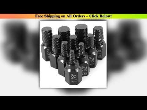 10Pcs Screw Extractor Kit Alloy Steel Damaged Screw Remover Metal Drill Bits Broken Bolt Stud