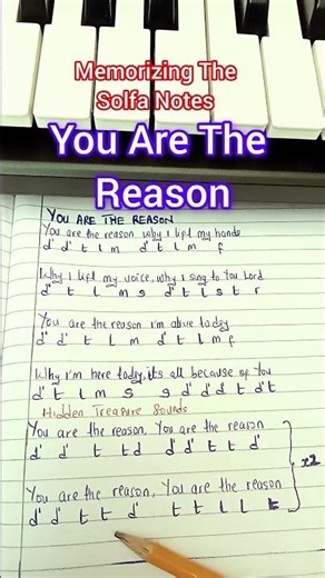 You Are The Reason: Memorizing Worship Song Solfa Notes, Lyrics/pianotutorial #worship #UK