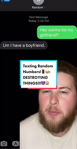 Texting Random Numbers!📱😂: DESTROYING THINGS!!!😈 #comedy #textingstory #crusher #bucketcrusher