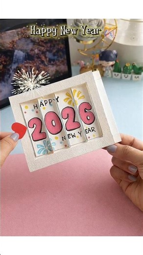 ​Magical New Year 2026 Greeting Card Idea! 🎆 | DIY Pull Tab Card Tutorial #shorts #diy #newyear