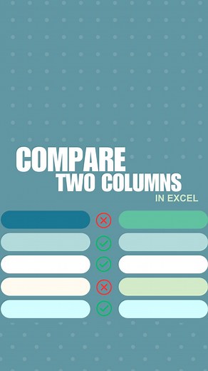 ‎Excel with Hala | حلا‎ on Instagram‎: "How to compare differences between two columns in Excel. #excel #exceltips #exceltricks #microsoftexcel #spreadsheets #exceltraining #exceltutorial #إكسيل #اكسيل"‎