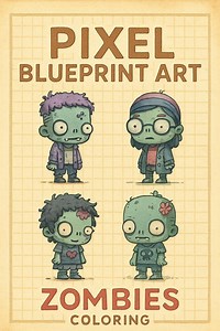 Pixel Art Coloring - Zombies - Etsy Canada