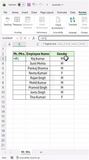 Add Mr. and Mrs. Instantly – Excel Hack #spreadsheetmagic #dataextractor #exceltips #excelshortcuts