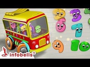 ಒಂದು ಎರಡು ಮೂರು ನಾಲ್ಕು - Number Rhymes & Bus Song | Kannada Rhymes for Children | Infobells #bussong