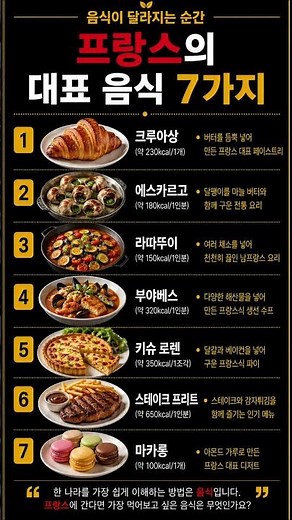 🇫🇷 프랑스를 대표하는 음식 7가지