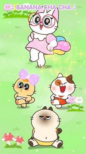 Dancing Cat Cartoon - Banana Cha Cha