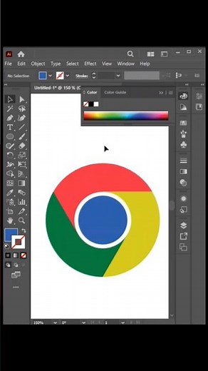 Google Chrome logo design in Adobe Illustrator #illustrator #tutorial #google