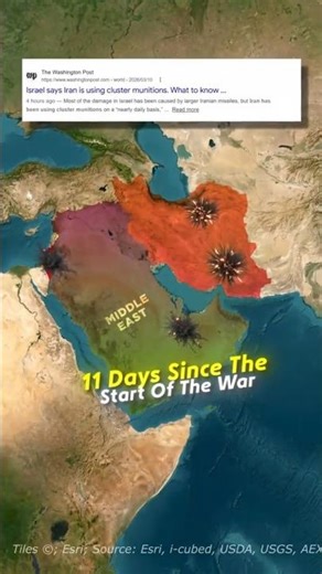 Cluster Bombs In Action:Iran's Missile Attack