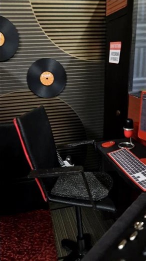 mini music studio makeover out now! #music #studio #dollhouse #miniature #diy #diorama