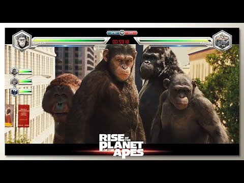 Apes vs Humans with Healthbars @ Bridge Battle | Part 1