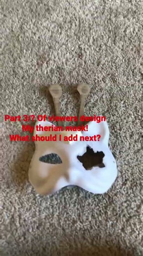 Part 3/? Of viewers design my therian mask (alien antennas) #therian #alien #animalmask #theriangear