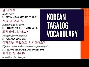 KOREAN TAGALOG VOCABULARY