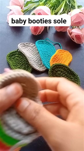 baby booties sole #crochet #craft #crochetbabybooties #ilovecrochet #viral | Julia's Craft & Crochet