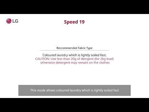 Speed 14| Program Mode | LG Front Load Washing Machine