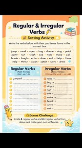 Regular & Irregular verb Activities Kiddoctive - Homeschooling #fyp #grammar #fblifestyle #christmas2025 #worksheets | Kiddoctive - Homeschooling
