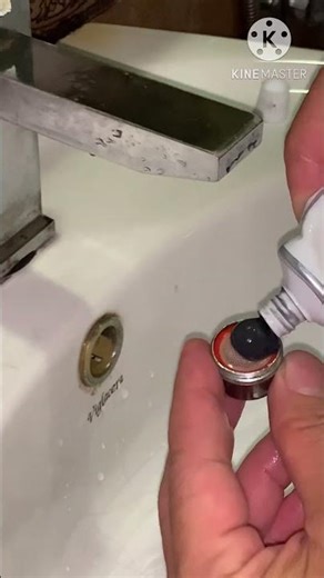Clean your faucet easily and effectively using toothpaste.