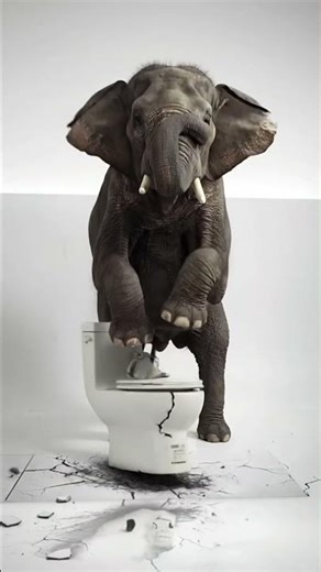 “When an Elephant Needs the Bathroom! 🐘🚽 Funny Moment”