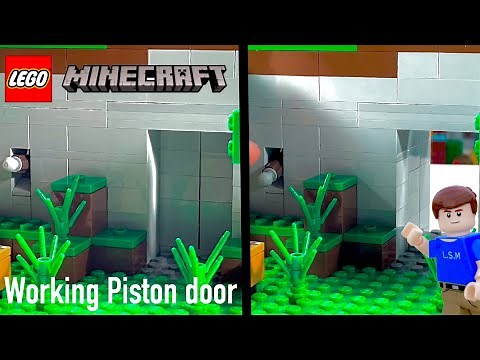 How to build a functioning Lego Minecraft piston door