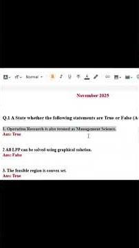 #Operation_Research Objective Questions with Solutions l Mumbai University l Mukund Sir